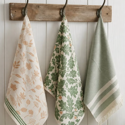 Cotton Kitchen Towels 6PK GREEN