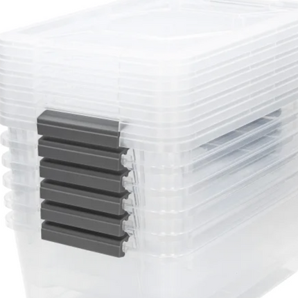 Tuffstore 12.2L Clear Container, Pack of 6 1LID BROKEN